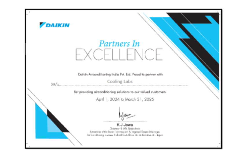Partner in Excellence Certificate